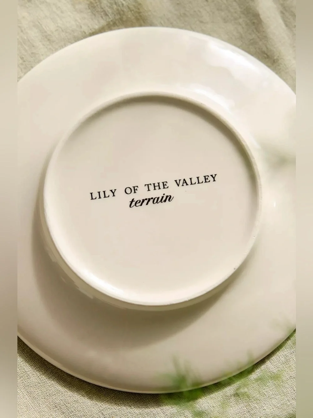 NEW Anthropologie by Terrain Spring Botanical Stoneware Plate Lily of the Valley
